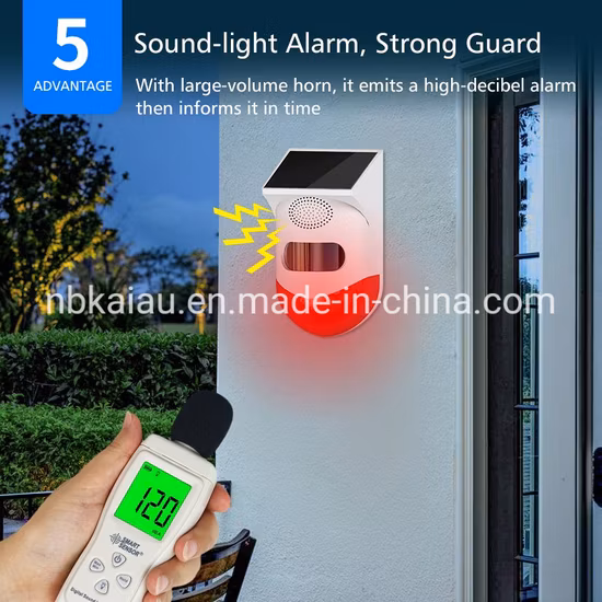 Allarme sensore solare con telecomando RF impermeabile IP67 esterno